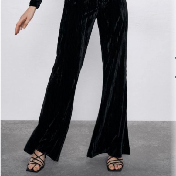 ♥️🇺🇸HP🇺🇸♥️ 𝗡𝗪𝗧 𝗭𝗮𝗿𝗮 •  Wide Leg Velvet Trousers - Picture 8 of 12